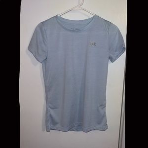 Light blue under armor workout shirt